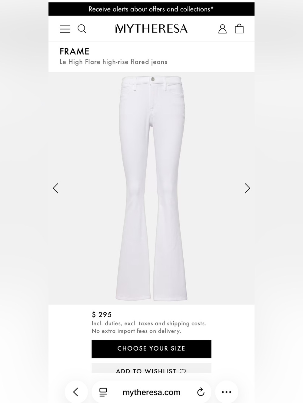 Frame White Flare Jeans